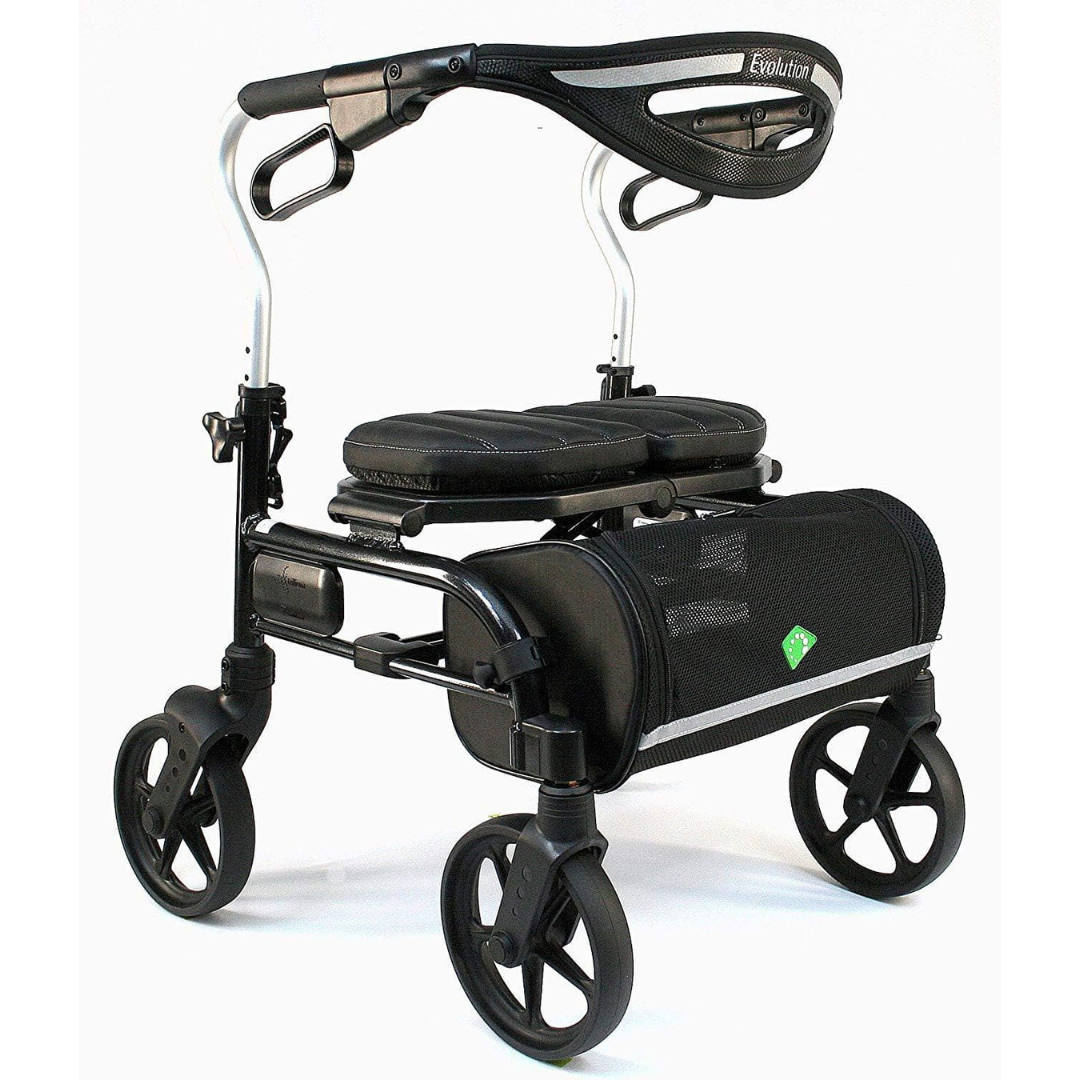 Evolution Trillium Lightweight Folding Rolling Walker Rollator with Large 8" Wheels Blowout - Senior.com Rollators